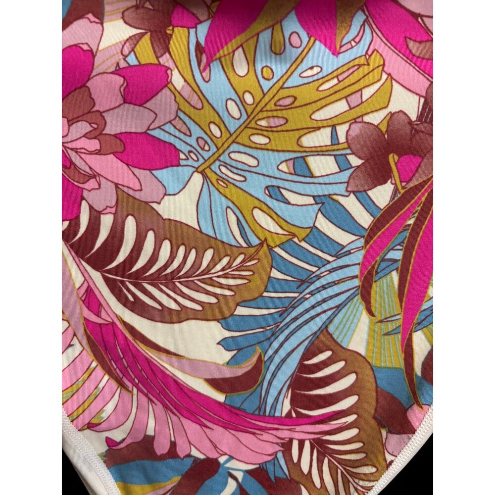 Hurley Womens One Piece Swimsuit Medium Floral Long Sleeve Cutout Surf Suit New - Picture 5 of 9